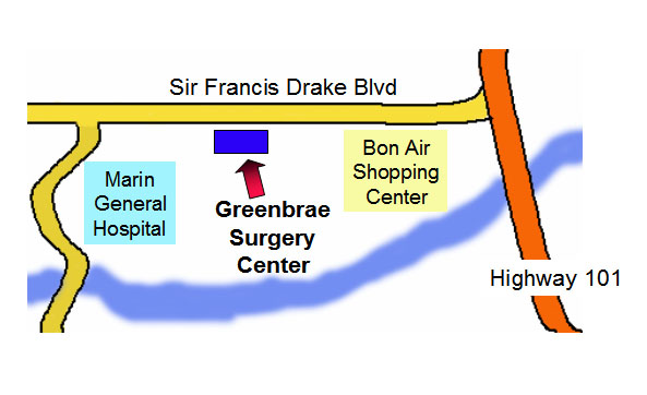 Map to Greenbrae Surgery Center